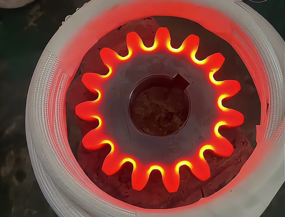 海瑞拓 60kW 高頻加熱淬火機齒輪試樣實測：80mm 齒輪邊牙硬度達標 50HRC，數據說話！